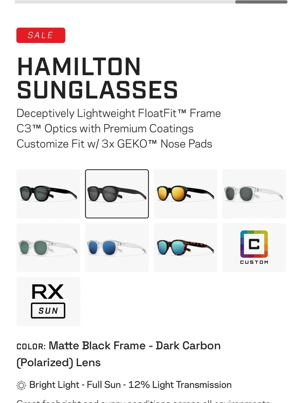 Black Round Sunglasses with Polarized Lenses